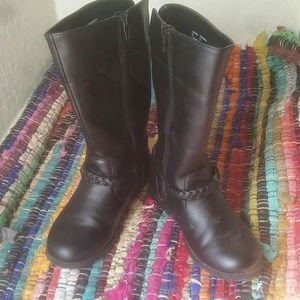 Tall black boots girls size 1